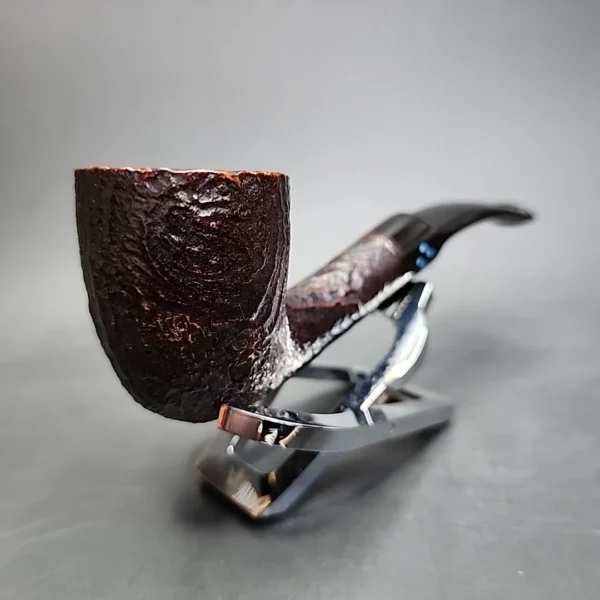 Sasieni 4Dot Ruff-Root Dark Bent Dublin Estate Briar Pipe, English Estates - Image 4
