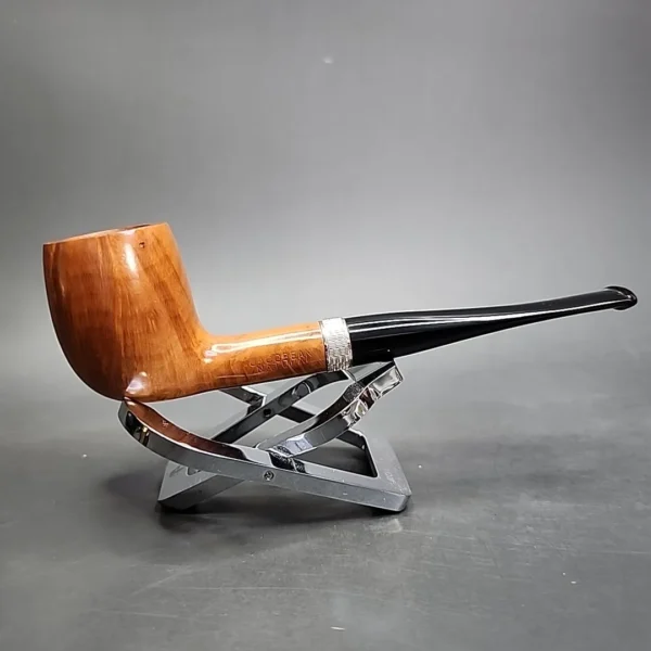 Jacobean Natural by Les Wood Smooth Straight Billiard Estate Briar Pipe, Unsmoked - Image 4