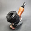 Bennie Joe Partially Rusticated Acorn Handmade Briar Pipe, New - Image 4