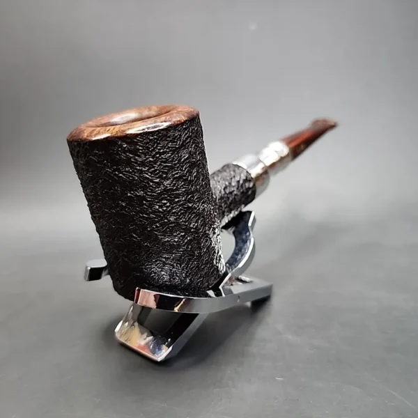 Ferndown Bark 3 Star Silver Spigot Poker Estate Briar Pipe, English Estates - Image 4