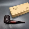 Ascorti Business KS Rusticated Billiard Estate Briar Pipe, Italian Estates - Image 4