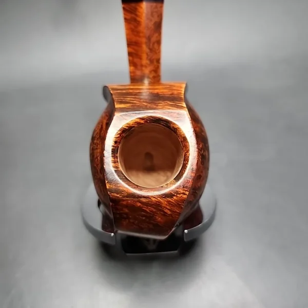 Andrey Kharitonov Smooth Blowfish Handmade Briar Pipe, New [SOLD] - Image 4