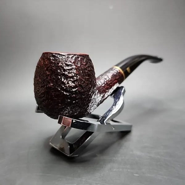 Savinelli Roma Rusticated Bent Apple Estate Briar Pipe, 6mm, Italian Estates - Image 4