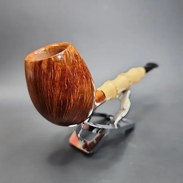 Dave Neeb Smooth Bamoo Egg Handmade Briar Pipe, New - Image 4