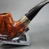 BBB Turnberry 304 Smooth Bent Billiard w/ Silver Estate Briar Pipe, Unsmoked - Image 5
