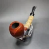 Ichi Kitahara Swimming Blowfish, Smooth Handmade Estate Briar Pipe, Japanese Estates [SOLD] - Image 5