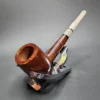 Paronelli (c. 1945-1950) Smooth Billiard w/ Horn Estate Briar Pipe, Unsmoked - Image 5