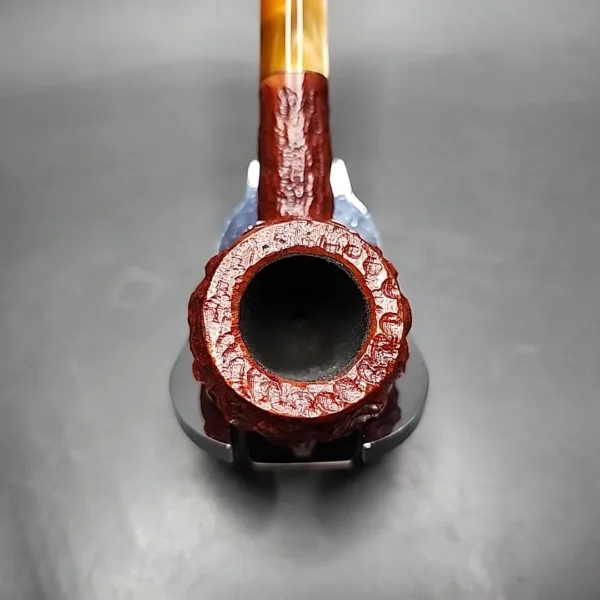 Savinelli Stellar 315 KS Rusticated Prince Estate Briar Pipe, Unsmoked, 6mm - Image 5