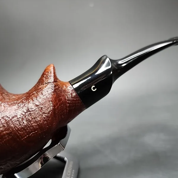 1948 Comoy's Olympic Sandblasted Freehand Estate Briar Pipe, English Estates - Image 5