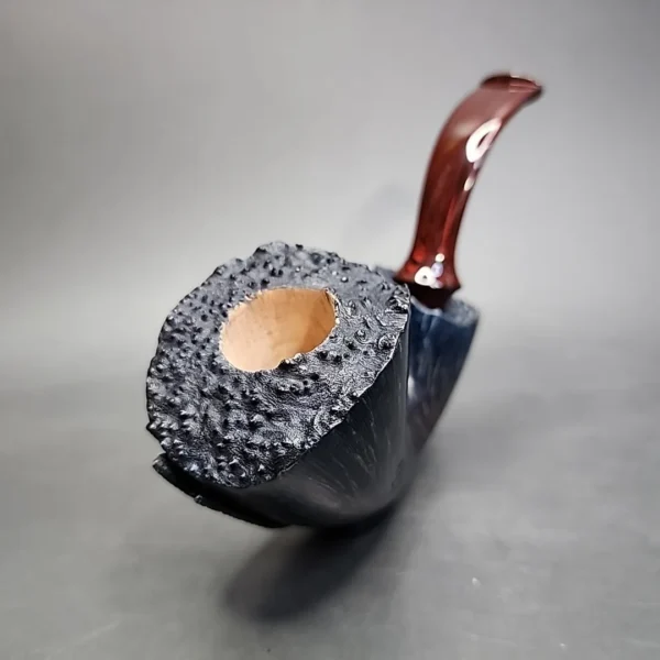 Moonlight Feather Carved Dublin Handmade Briar Pipe, New - Image 5
