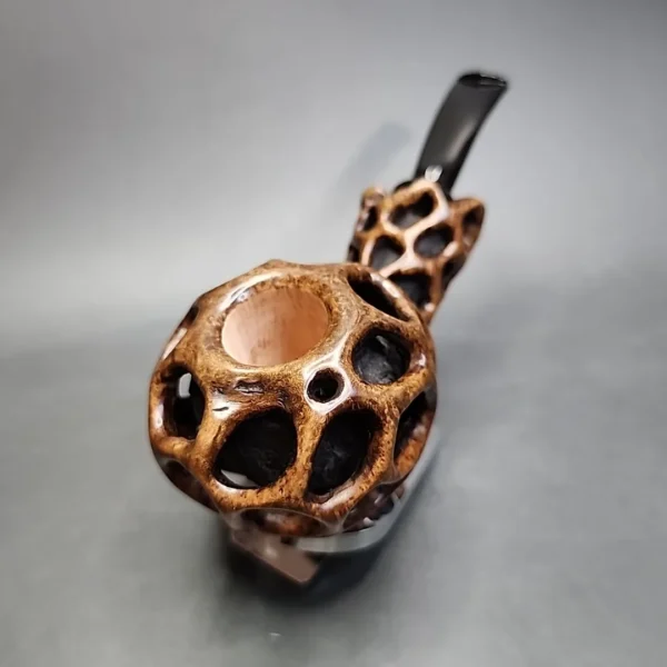 Moonlight Lotus Pod Handmade Briar Pipe, New - Image 5