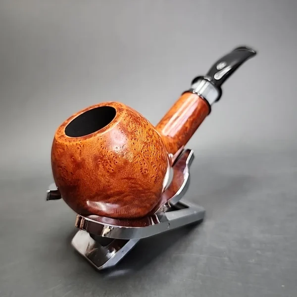Design Berlin Strassbourg Smooth Bent Apple Estate Briar Pipe Unsmoked, 9mm - Image 5