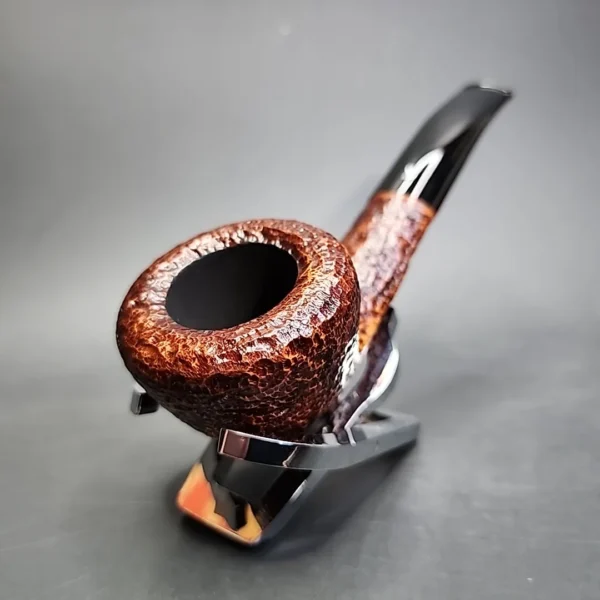 Savinelli Hercules 316 EX Rusticated Bent Pot Briar Pipe, New - Image 5