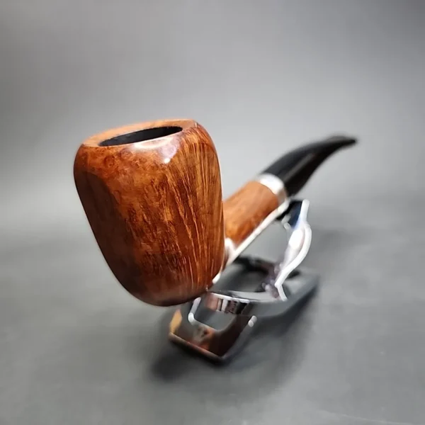 Gigi Fiamma Smooth Flame Grain Panel Estate Briar Pipe, Unsmoked 9mm - Image 5