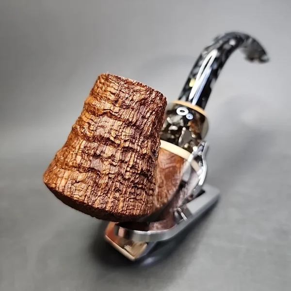 Michael Parks V.9 Sandblasted Volcano w/ Meteorite Estate Briar Pipe, Canadian Estates - Image 5