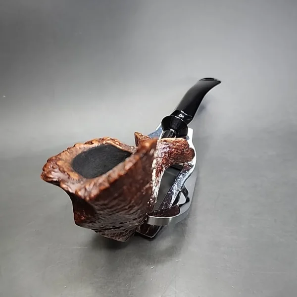 Preben Holm Hand Cut Sandblasted Freehand Estate Briar Pipe, Danish Estates - Image 5