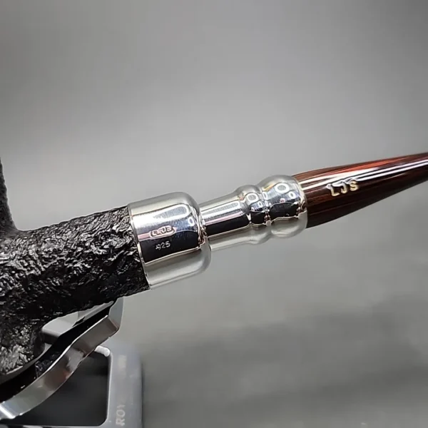 Ferndown Bark 3 Star Silver Spigot Poker Estate Briar Pipe, English Estates - Image 5