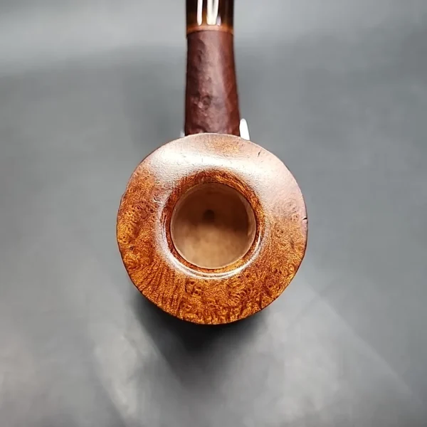 Dave Neeb Partially Sandblasted Bent Dublin Handmade Briar Pipe, New - Image 5
