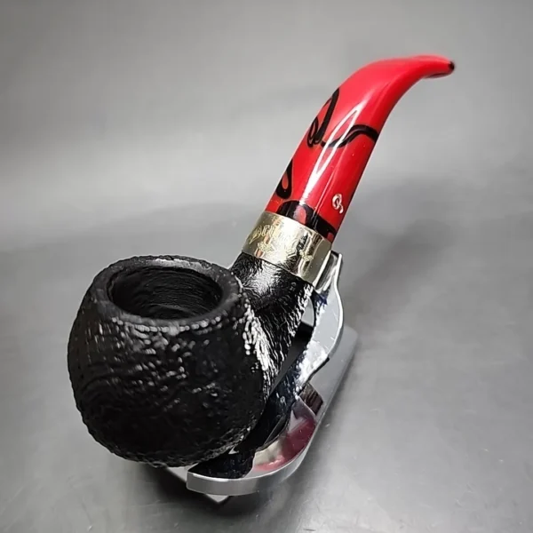 Peterson Dracula 03 Sandblasted Bent Apple Estate Briar Pipe, Irish Estates - Image 5