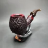 Rinaldo Lithos YY Titania Partially Rusticated Apple Estate Briar Pipe, Unsmoked - Image 5