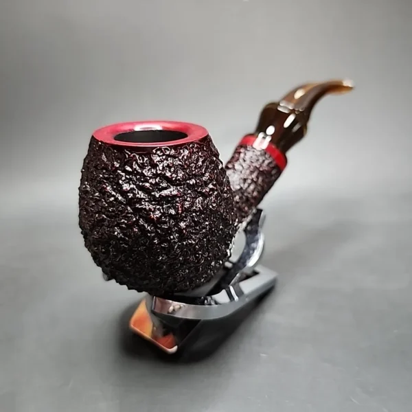 Rinaldo Lithos YY Titania, Rusticated Apple Estate Briar Pipe, Unsmoked [SOLD] - Image 5