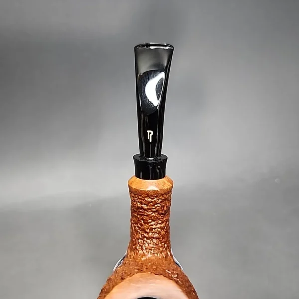 Rinaldo Lithos YYY Rusticated Bent Egg Estate Briar Pipe, Italian Estates - Image 6