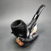 Chris Morgan Workshop Sandblasted Bent Egg Handmade Briar Pipe, New - Image 6