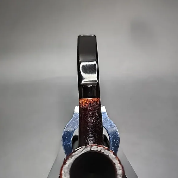 Barlings Make Ye Olde Wood Fossil 225 L TVF Sandblasted Bent Billiard Estate Briar Pipe, English Estates - Image 6