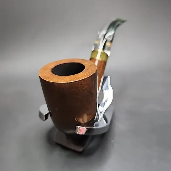 Aldo Velani Colori 55 Green Bent Billiard Estate Briar Pipe, Unsmoked - Image 6