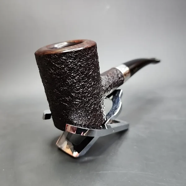 Ferndown Bark 2 Star Bent Poker Estate Briar Pipe, Unsmoked - Image 6