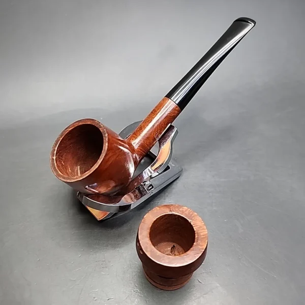 Roto Bowl Smooth Straight Billiard Sitter Estate Briar Pipe, Unsmoked [SOLD] - Image 6