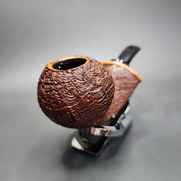 Scott Klein Sandblasted Tomato Estate Briar Pipe, Unsmoked - Image 6