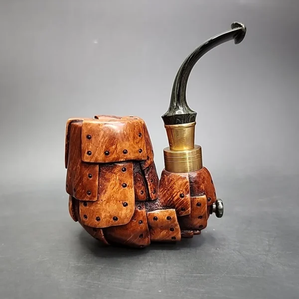 Moonlight Steampunk Oom Paul Handmade Briar Pipe, New - Image 6
