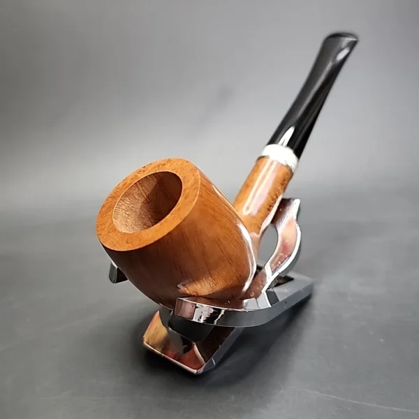 Jacobean Natural by Les Wood Smooth Billiard Estate Briar Pipe, Unsmoked - Image 6