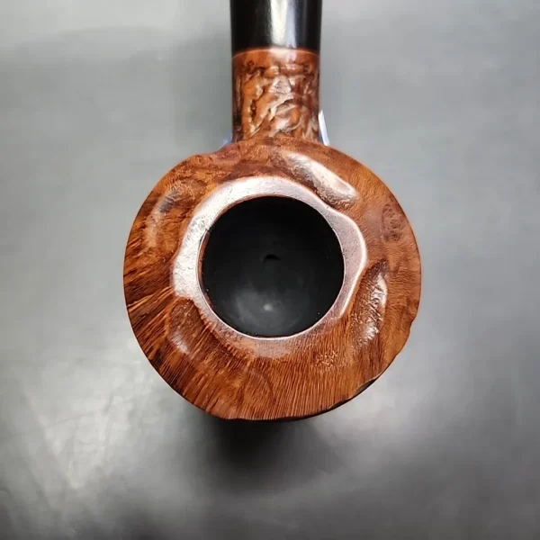Custombilt-style Partially Rusticated Bullcap Estate Briar Pipe, Other Estates - Image 6