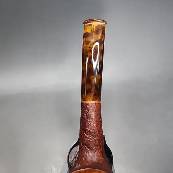 Dave Neeb Partially Sandblasted Bent Dublin Handmade Briar Pipe, New - Image 6