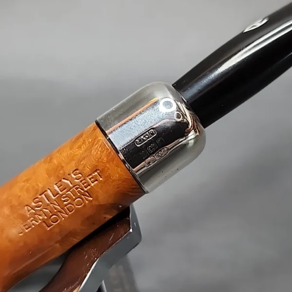 Astleys by Les Wood Smooth Army Mount Billiard Estate Briar Pipe, Unsmoked - Image 6