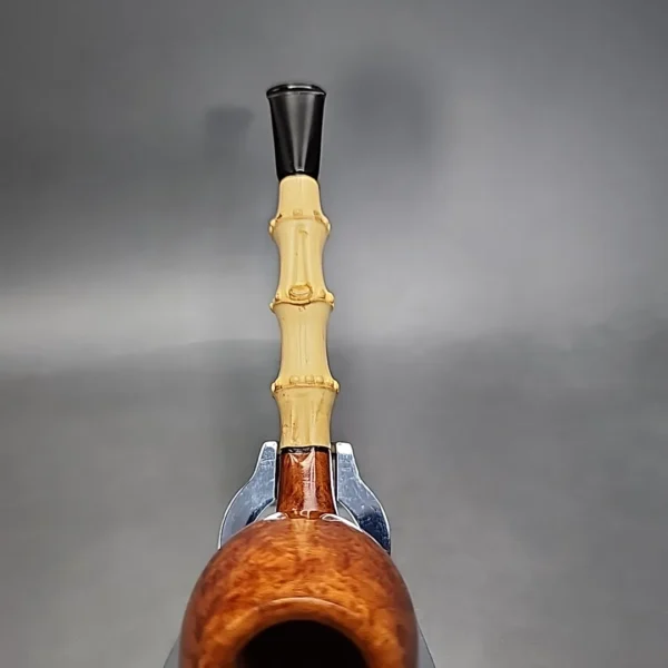 Dave Neeb Smooth Bamoo Egg Handmade Briar Pipe, New - Image 6