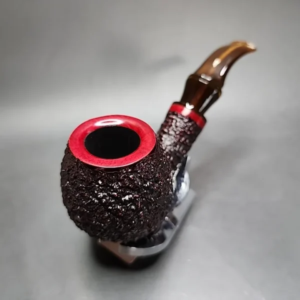 Rinaldo Lithos YY Titania, Rusticated Apple Estate Briar Pipe, Unsmoked [SOLD] - Image 6