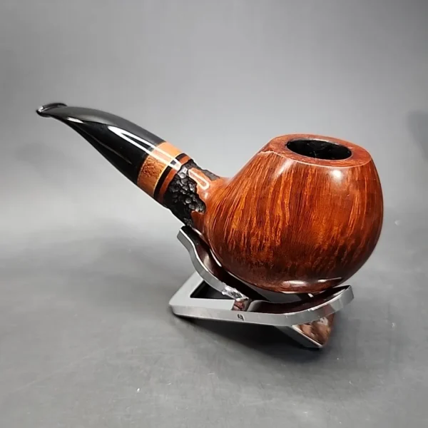 Daniel Mustran Partially Rusticated Brandy Estate Briar Pipe, Croatian Estates - Image 7