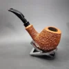 Rinaldo Lithos YYY Rusticated Bent Egg Estate Briar Pipe, Italian Estates - Image 7