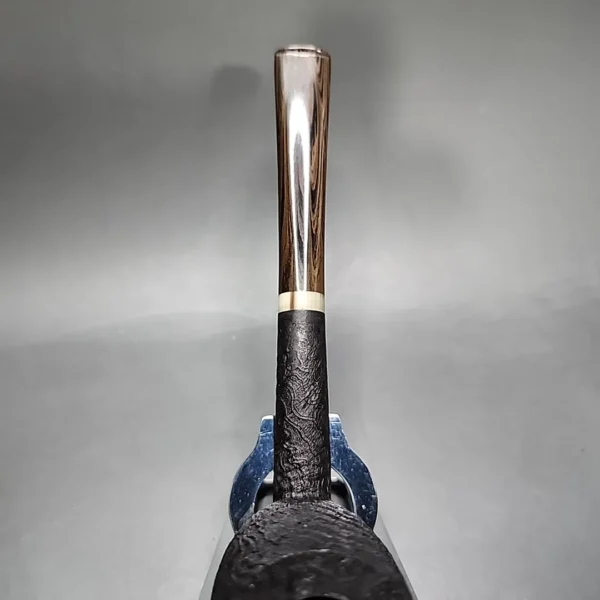 Pipe Tristan Sandblasted Billiard, Handmade Briar Pipe, New [SOLD] - Image 7