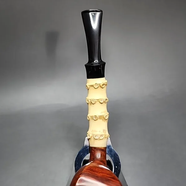 Ichi Kitahara Swimming Blowfish, Smooth Handmade Estate Briar Pipe, Japanese Estates [SOLD] - Image 7