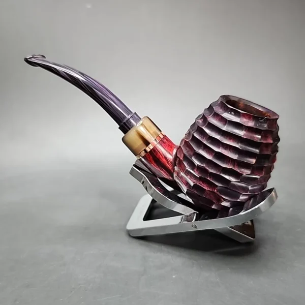 Andrey Kharitonov Rusticated Bent Egg Estate Briar Pipe, Russian Estates [SOLD] - Image 7