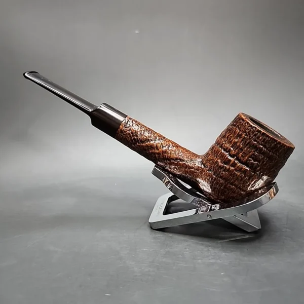 Sasieni Windsor 55s Sandblasted Saddle Billiard Estate Briar Pipe, English Estates - Image 7