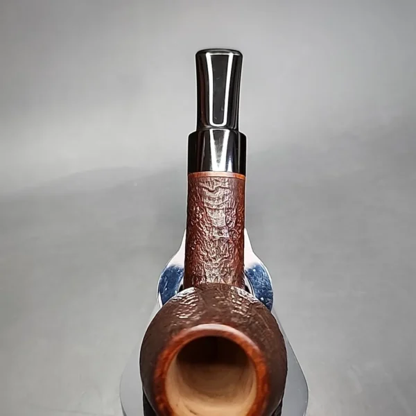 AJ Pipes Sandblasted Straight Brandy Handmade Briar Pipe, New - Image 7