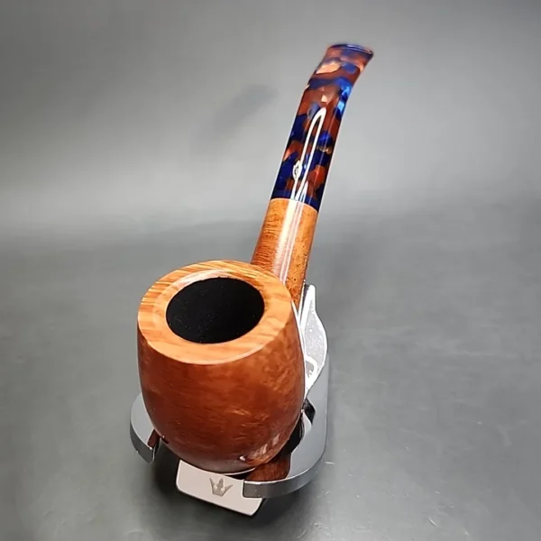 Savinelli Fantasia 606 KS Smooth Bent Billiard Briar Pipe, 6mm - Image 7