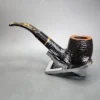 Savinelli Oscar Tiger 603 Rusticated Bent Billiard Estate Briar Pipe, 6mm, Italian Estates - Image 7