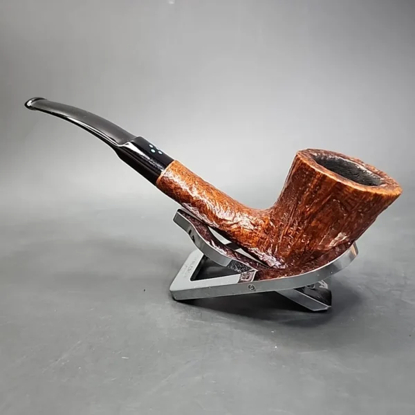 Sasieni 4 Dot Ruff Root Light Bent Dublin Estate Briar Pipe, French Estates - Image 7