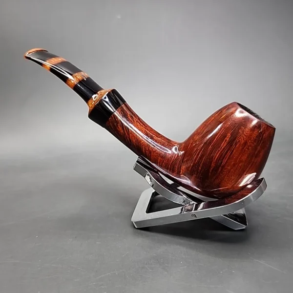 Nording Handmade 14 Smooth Bent Egg Estate Briar Pipe, Unsmoked [SOLD] - Image 7
